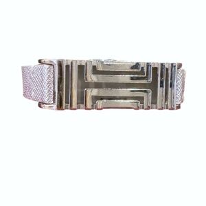 TORY BURCH SILVER CASE & SILVER LEATHER STRAP FITBIT BRACELET